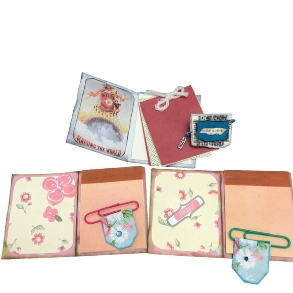 Hand Crafted by Me Lot of 3 Notebooks for Junk Journal / Scrapbooking - Picture 2 of 5